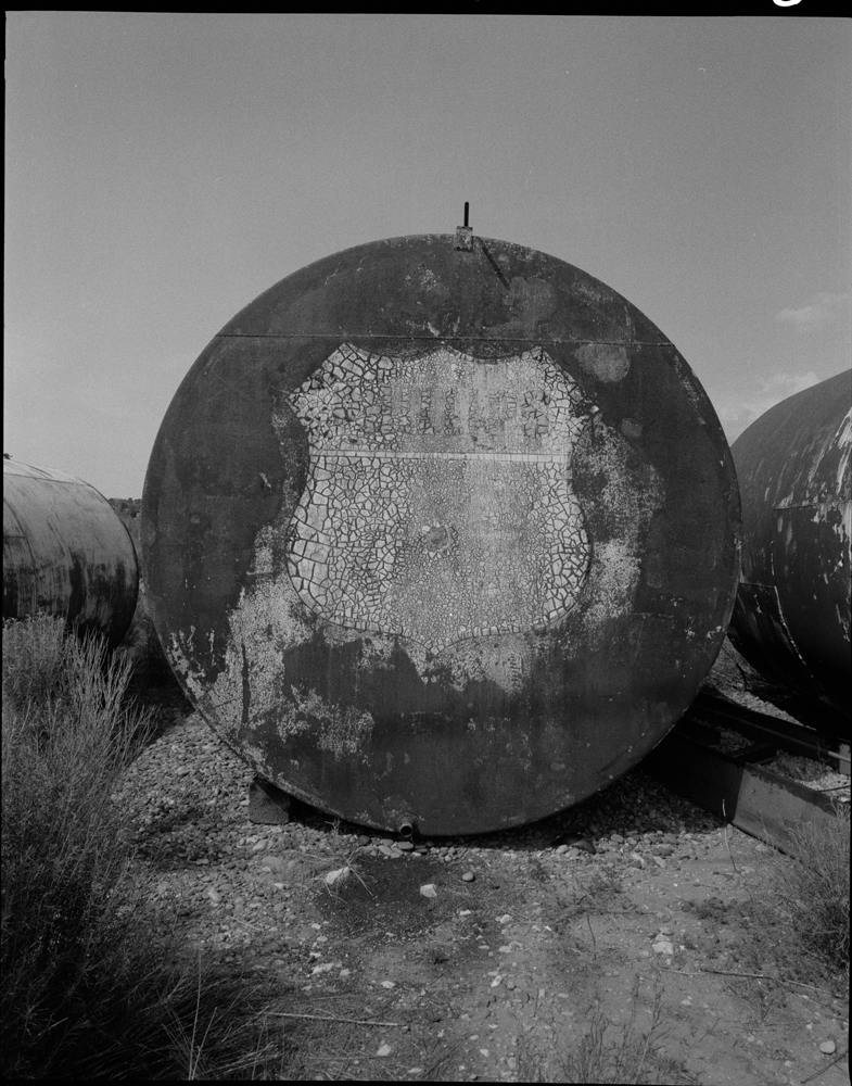 California, Old route 66 Sign on a gas tank, 2012